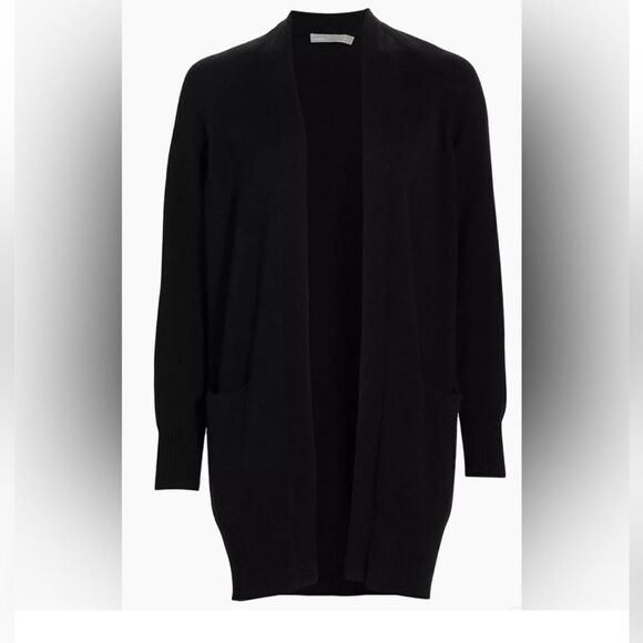 Vince NWT Cashmere Open Cardigan In Black Size M - Picture 2 of 12